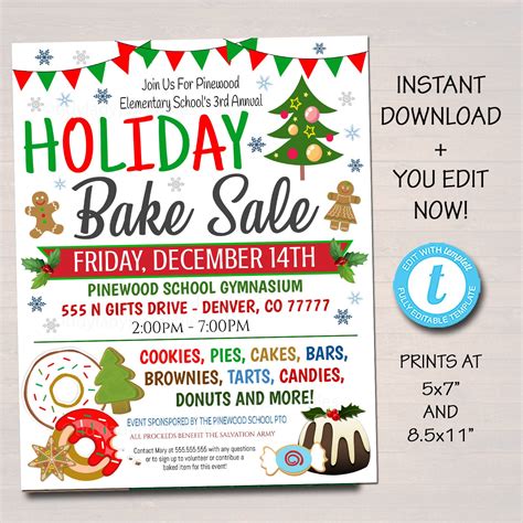 Holiday Bake Sale Flyer