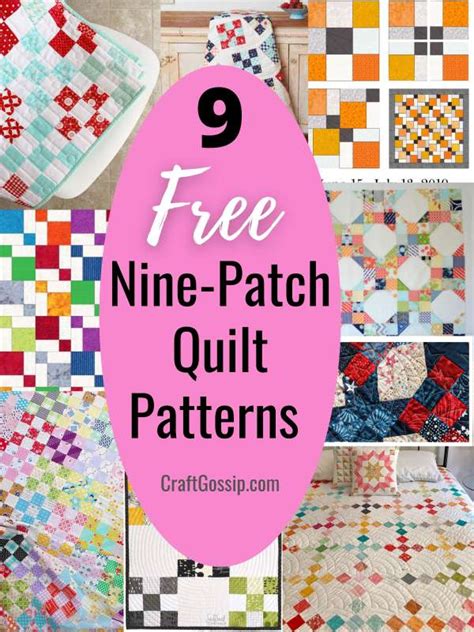 9 Free Nine Patch Quilt Patterns Hobbies And Crafts