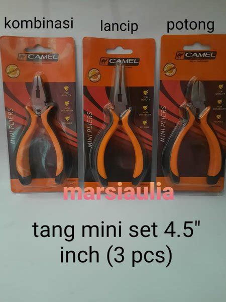 Jual Tang Mini Set Camel 4 5 Inch 3 Pcs Kombinasi Lancip Potong