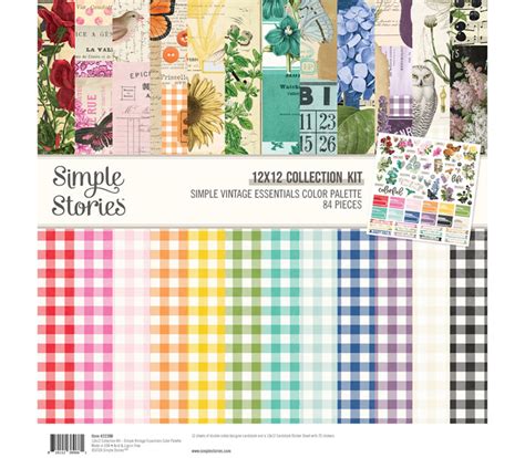 Simple Stories Collection Kit 12x12 Simple Vintage Essentials Color Palette