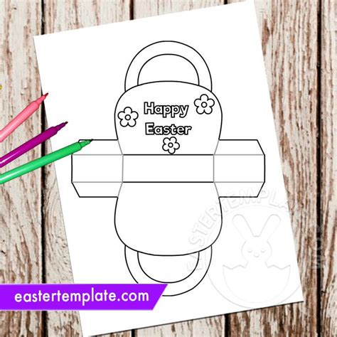 Free Easter Egg Basket Template | Easter Template