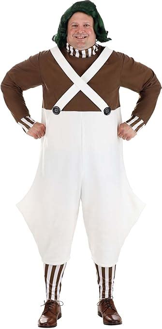 Amazon Plus Size Adult Willy Wonka Oompa Loompa Costume Chocolate