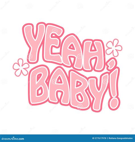 Yeah Baby Groovy Font Stock Vector Illustration Of Cards 277617978