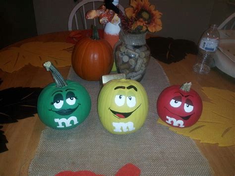 Painted Pumpkins Mandms Halloween Porch Decorations Halloween