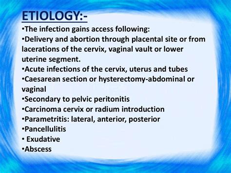 Parametritis/ Pelvic Cellulitis