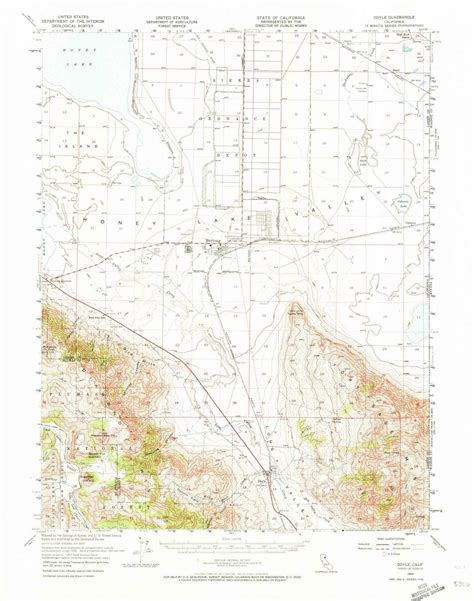 1954 Doyle, CA - California - USGS Topographic Map - Historic Pictoric