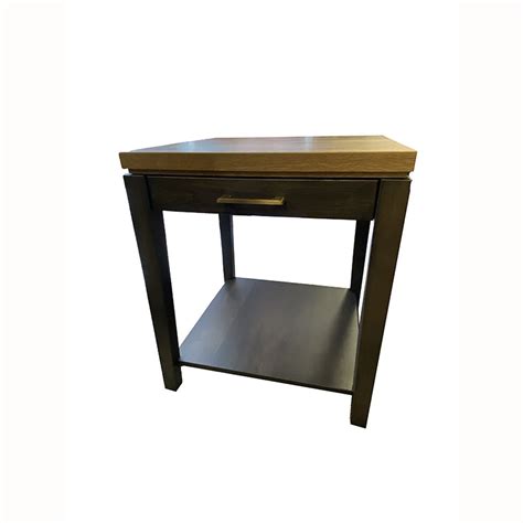 River Falls Two Tone End Table White Oakbrown Maple Furniture And
