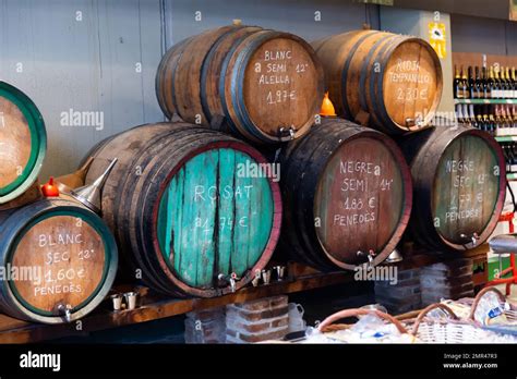 Wooden Casks Of Wine Stock Photo Alamy