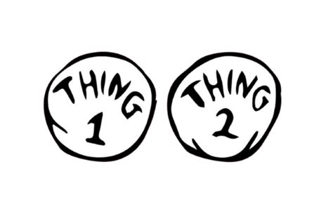 Thing 1 Thing 2 Svg Thing One Svg Thing Two Svg Dr Seuss Etsy