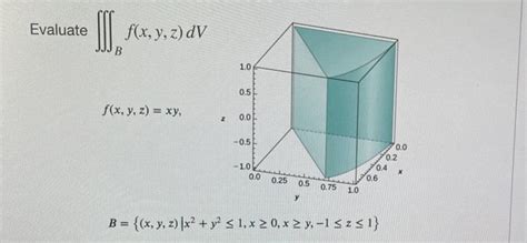 Solved ∭bf X Y Z Dv F X Y Z Xy