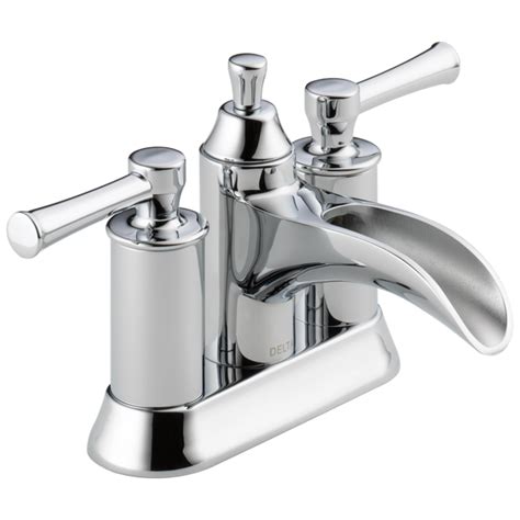 Two Handle Centerset Bathroom Faucet In Chrome 25720lf Delta Faucet