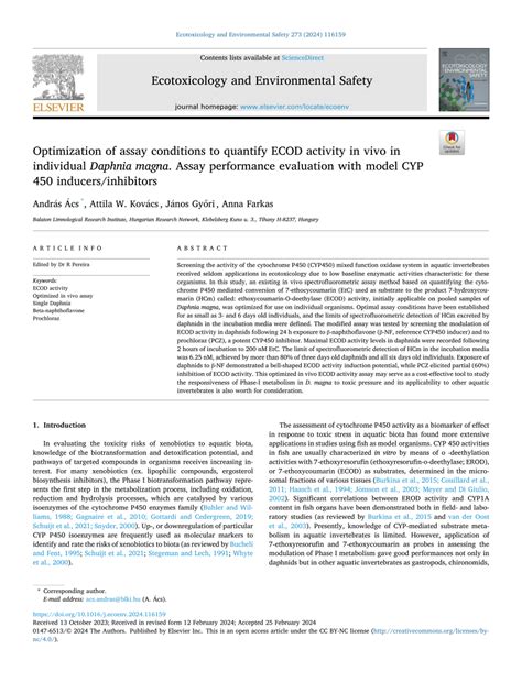 PDF Optimization Of Assay Conditions To Quantify ECOD Activity In