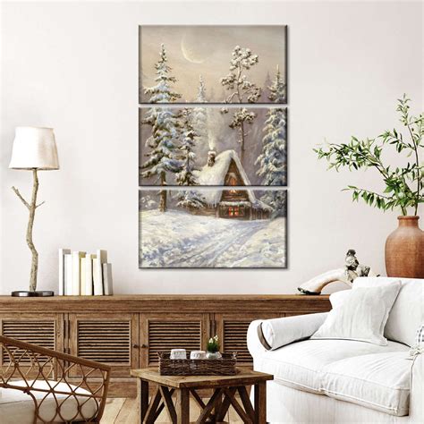 Snow Cabin Wall Art | Painting