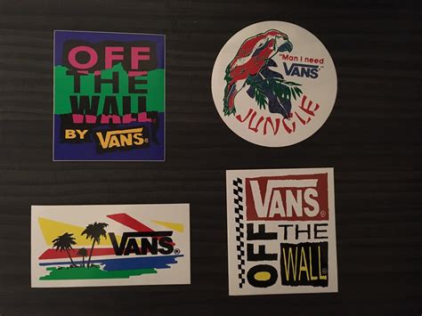 Vans Stickers Set Of 4. Decals Skateboard Skate BMX