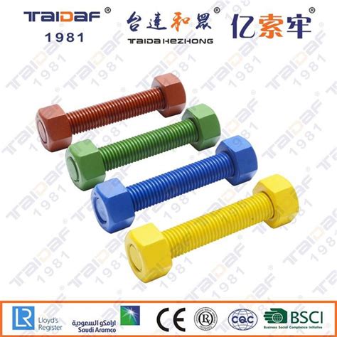 China Astm A B Stud Bolts Threaded Rod With Nuts Ptfe Coating