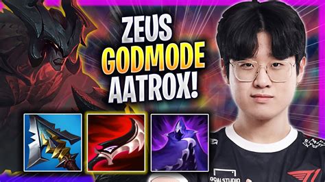 ZEUS LITERALLY GOD MODE WITH AATROX T1 Zeus Plays Aatrox TOP Vs