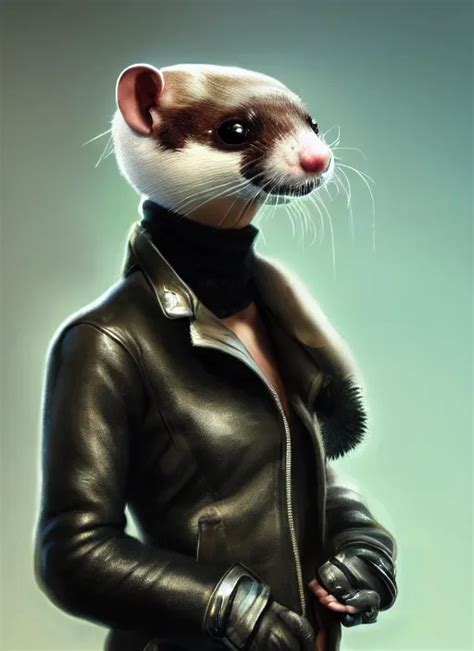 Cyberpunk Anthropomorphic Sable Masked Ferret Stable Diffusion OpenArt