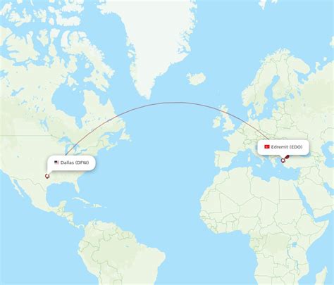 Flights From Dallas To Edremit Dfw To Edo Flight Routes