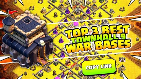 New Best Th9 War Base Anti 3 Star Top 3 Clash Of Clans Youtube