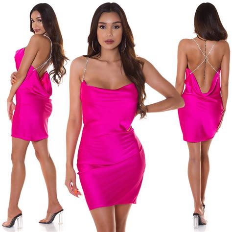 Comprar Vestido Corto Espalda Desnuda Rosa Vestidos De Fiesta