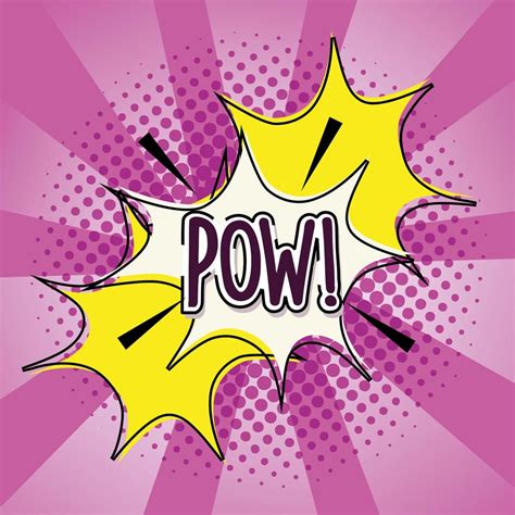 pop art pow lettering explosion comic halftone and sunburst background 2760758 Vector Art at ...