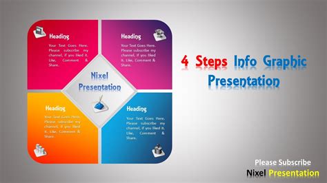 MAKE POWERPOINT PRESENTATION 4 STEPS INFOGRAPHIC POWERPOINT SLIDE