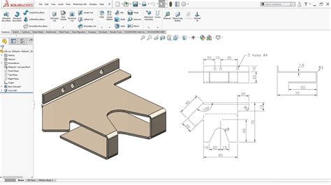 Solidworks Sheet Metal Tutorial Edge Flange Youtube