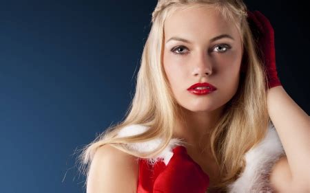 Sexy Christmas Blonde Models Female People Background Wallpapers On Desktop Nexus Image