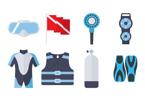 Dive Equipment Flat Icon 109127 Vector Art at Vecteezy