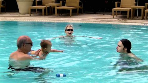 Having Fun At The Pool With Grandpa And Grandma Youtube