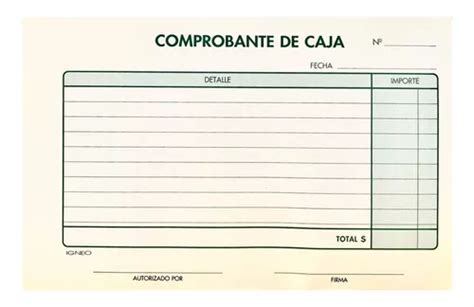 Talonario Comprobante De Caja Igneo X 100 Hjs Pack X 2 Unid En Venta En