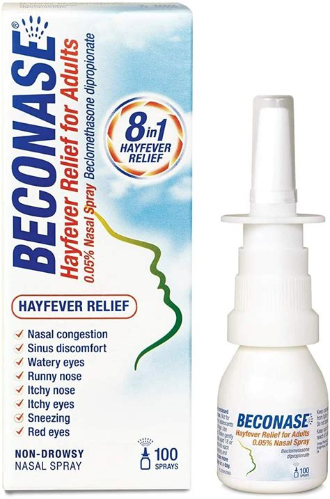 Beconase 8 In 1 Hayfever Relief Spray For Adults 005 100 Sprays