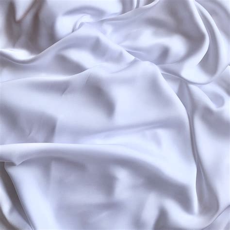 White And White Milk Silk Satin Fabric Silk Fabric By The Etsy