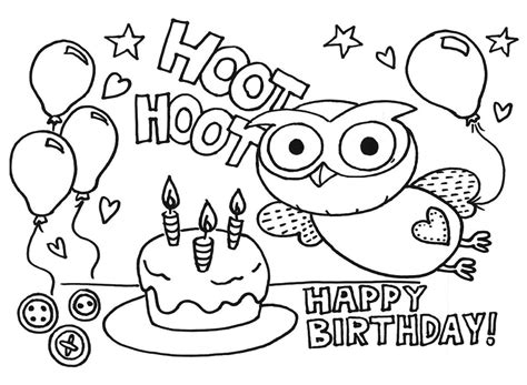 Desenho Para Colorir Aniversario - 8
