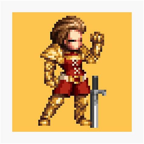 Knight Delita Win Final Fantasy Tactics Pixel Art Photographic Print