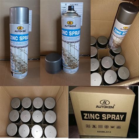 China Autokem Zinc Coating Silver Zinc Spray Zinc Rich Cold