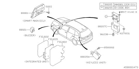 Subaru Outback Anti Theft Alarm Control Unit Keyless Entry