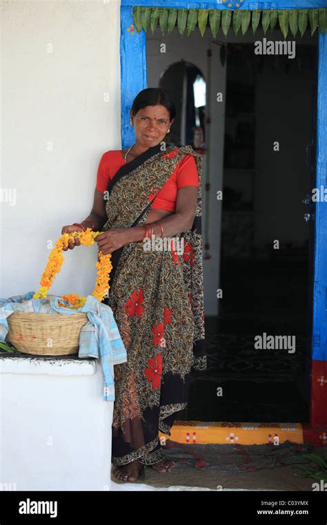 Woman Andhra Pradesh South India Stock Photo Alamy