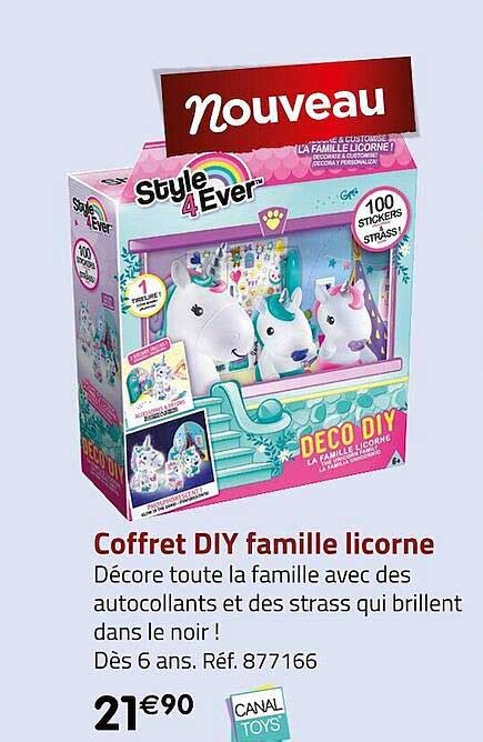 Promo Coffret Diy Famille Licorne Canal Toys chez Supermarchés