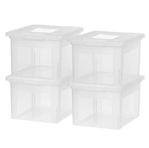 Buy Iris Usa Letter And Legal Size Plastic Storage Bin Tote Organizing