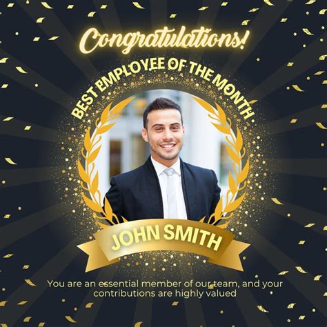 Free And Customizable Employee Of The Month Templates