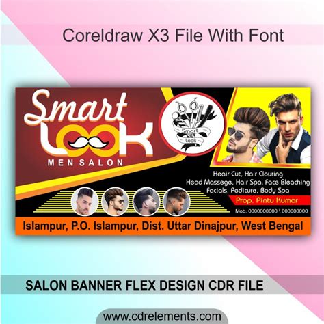 Salon Banner Flex Design Cdr File