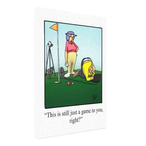 Funny Golf Art Wrapped Canvas Zazzle