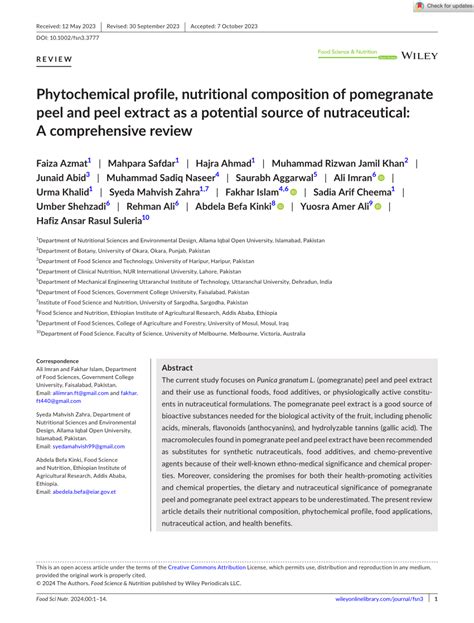 Pdf R E V I E W Phytochemical Profile Nutritional Composition Of