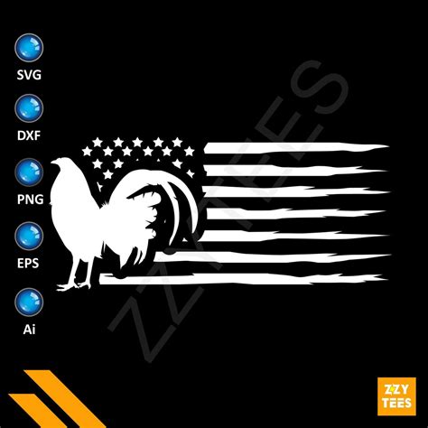 Cockfighting Us Flag Svg Rooster Fight Us Flag Svg Usa Etsy