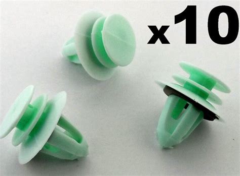 10x For Mercedes Trim Clips Green Interior Door Card Panel Trim Clips