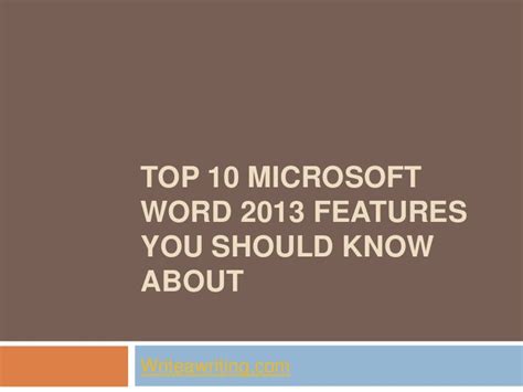 Top 10 MS Word 2013 features you should know about