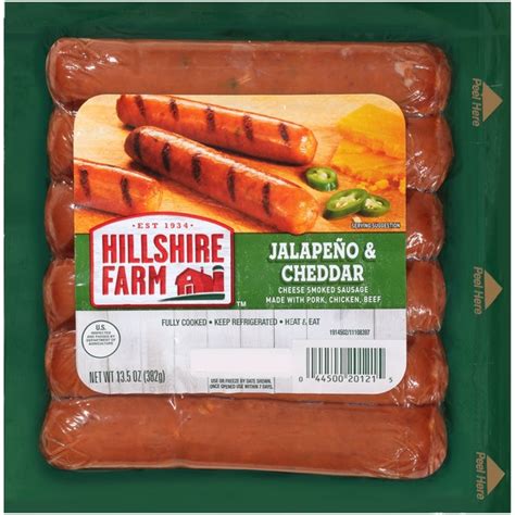 Hillshire Farm Jalapeno Cheddar Cheese Smoked Sausage 13 5 Oz From