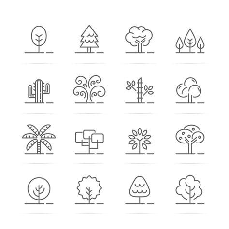 Tree Icons — Stock Vector © Tulpahn 47398401