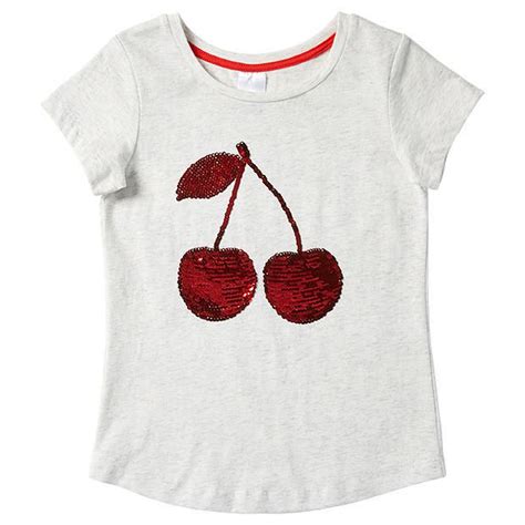 Short Sleeve Sequin Cherry T Shirt Target Australia